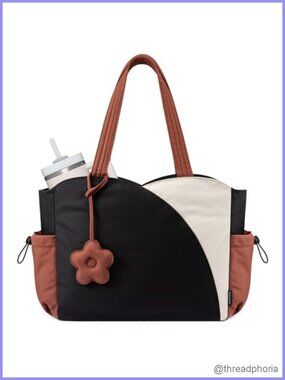 LOVEVOOK Puffer Tote Bag with Zipper Laptop Handbag for Work Travel